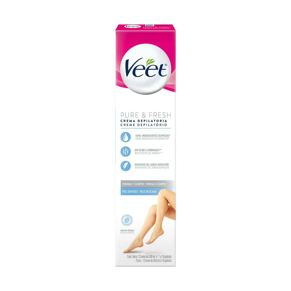 Creme Depilatório Veet Pure & Fresh Pele Sensível 200ml — Veet | Farmácia Resyla