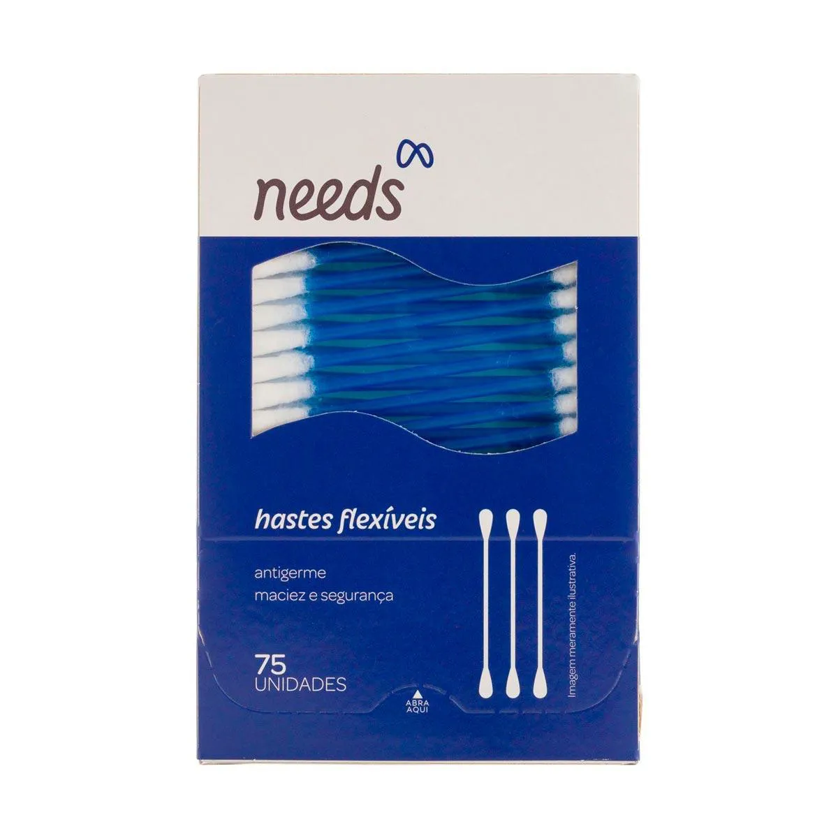 Hastes Flexíveis Needs 75 Unidades — Needs | Farmácia Resyla
