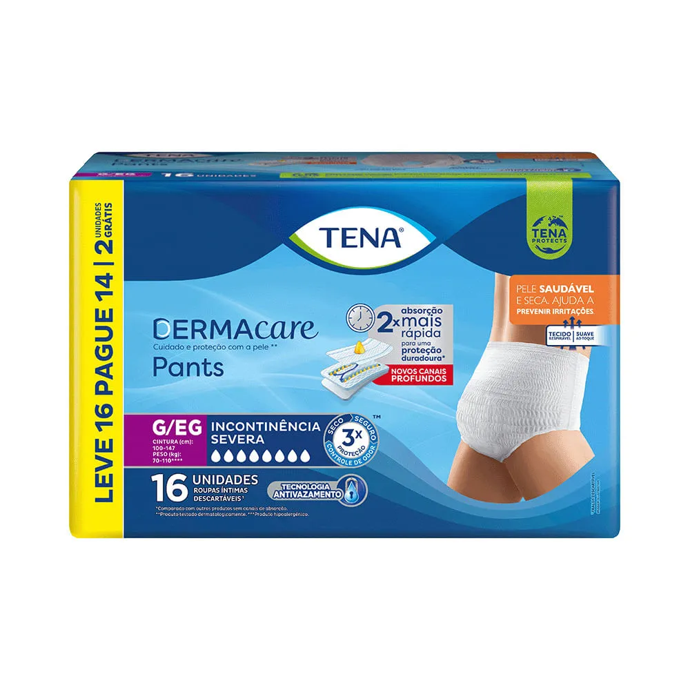 Roupa Íntima Tena Pants Dermacare G/eg Leve 16 Pague 14 Unidades — Tena | Farmácia Resyla