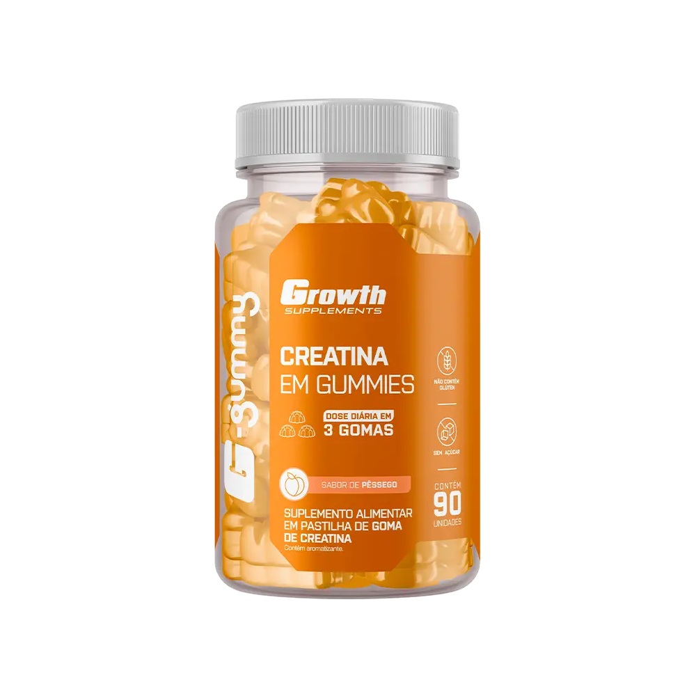 Growth Creatina G-Gummy 360g (Pêssego) — Growth | Farmácia Resyla