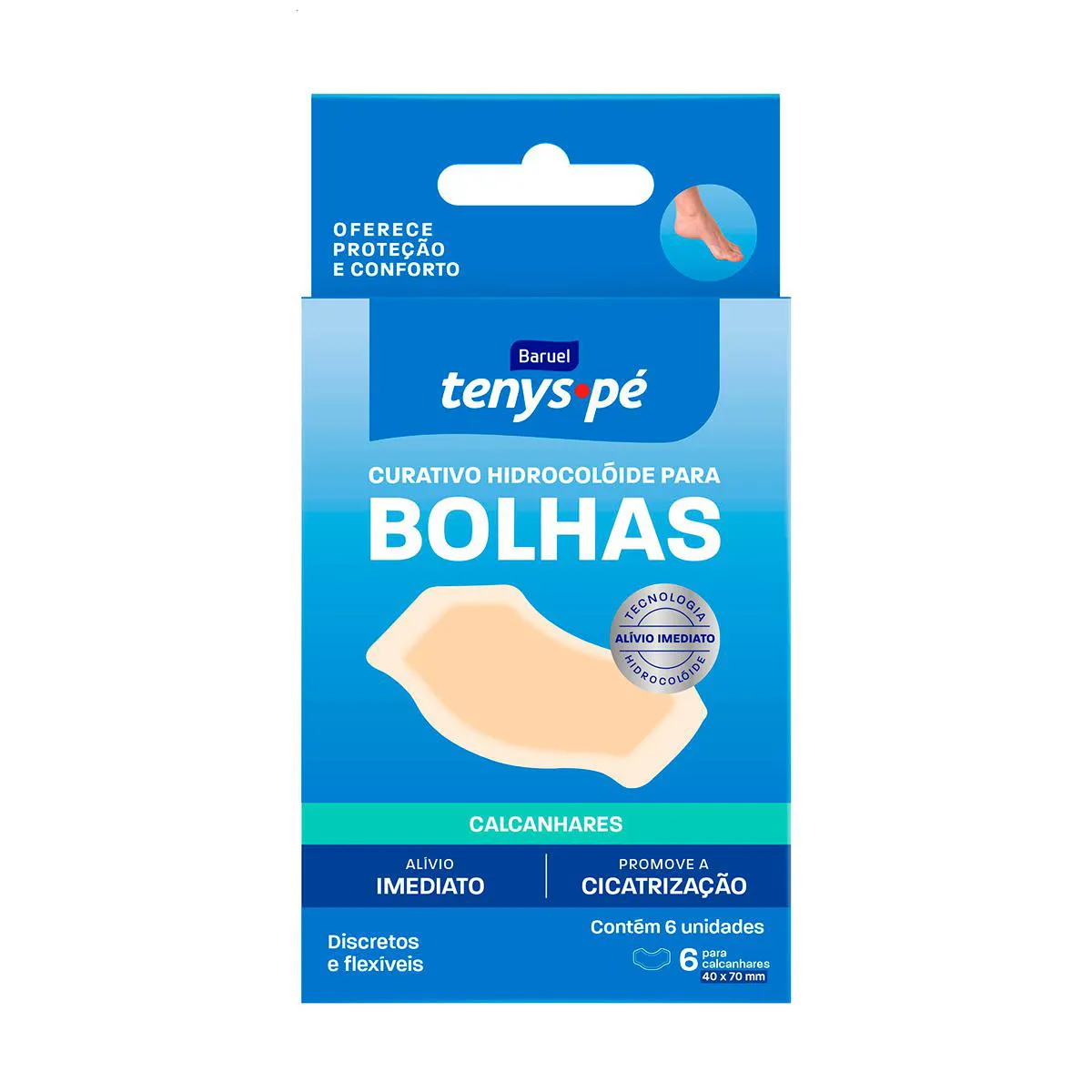Curativo para Bolhas Tenys Pé Calcanhar com 6 unidades — Tenys Pé | Farmácia Resyla