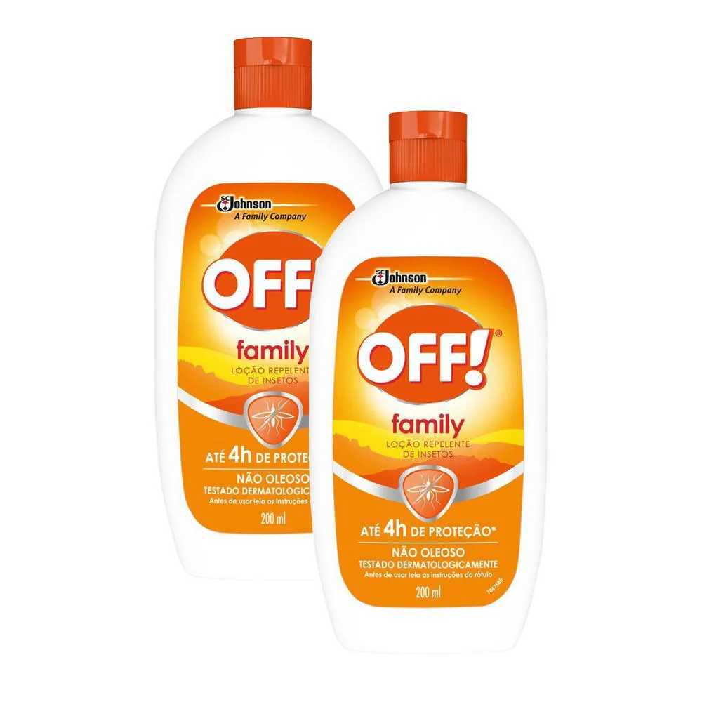 Kit 2 Repelente de Insetos Off! Loção Family 200ml — Off! | Farmácia Resyla