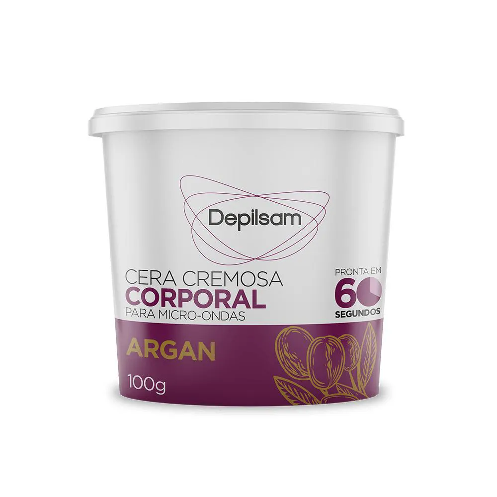 Cera Cremosa Depilsam de Micro-ondas Argan 100g — Depilsam | Farmácia Resyla