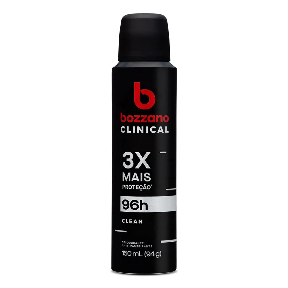 Desodorante Bozzano Masculino Clinical 150ml Aerossol Clean — Bozzano | Farmácia Resyla