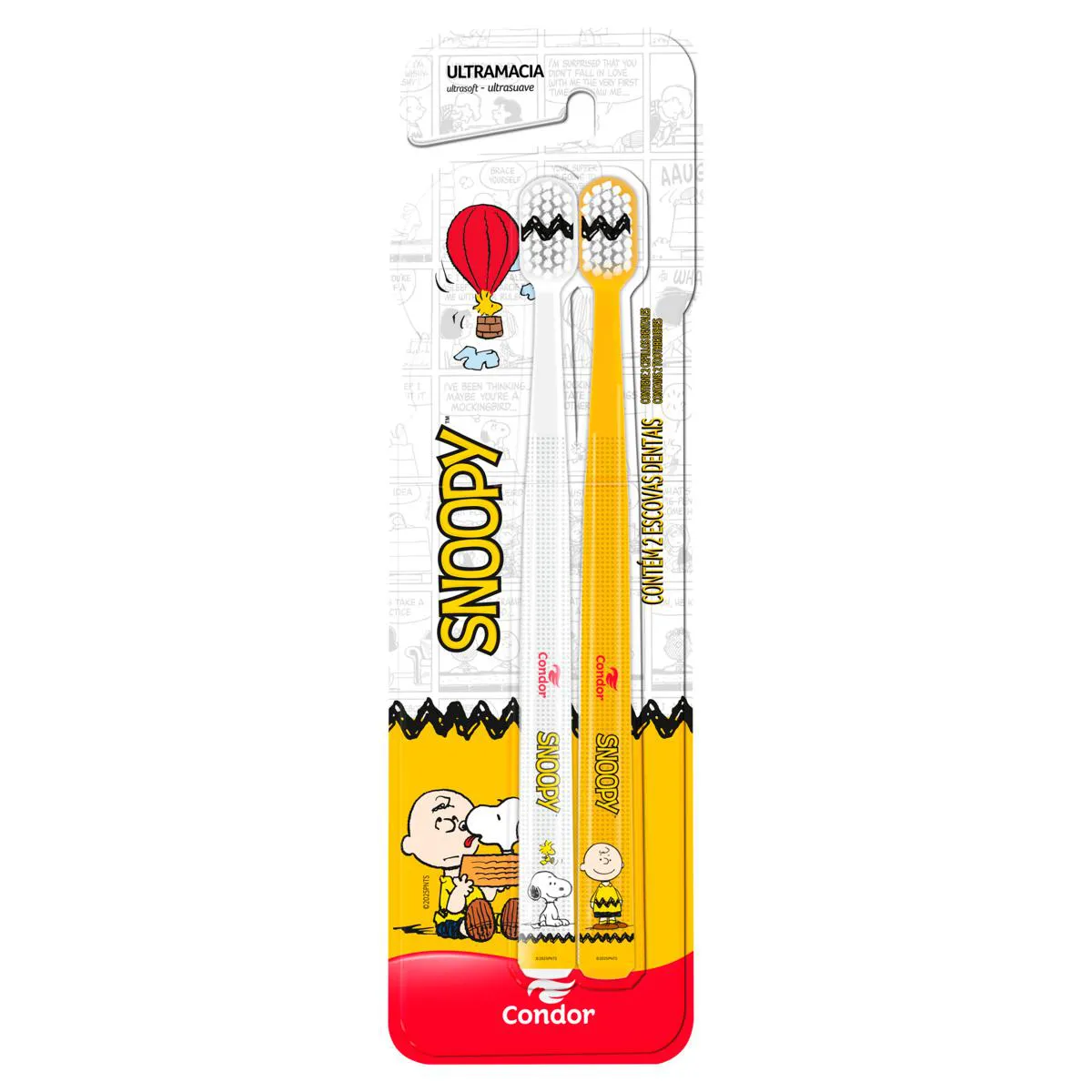 Escova de Dente Condor Ultramacia Snoopy 2 Unidades — Condor | Farmácia Resyla