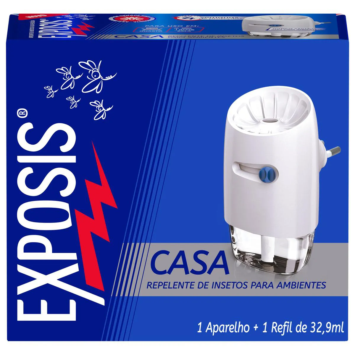 Repelente Elétrico Líquido Exposis Casa Aparelho + Refil 32,9ml — Exposis | Farmácia Resyla