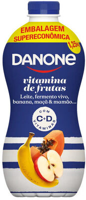 Iogurte Parcialmente Desnatado Vitamina De Frutas Danone Garrafa 1,25kg Embalagem Supereconômica — Danone | Farmácia Resyla