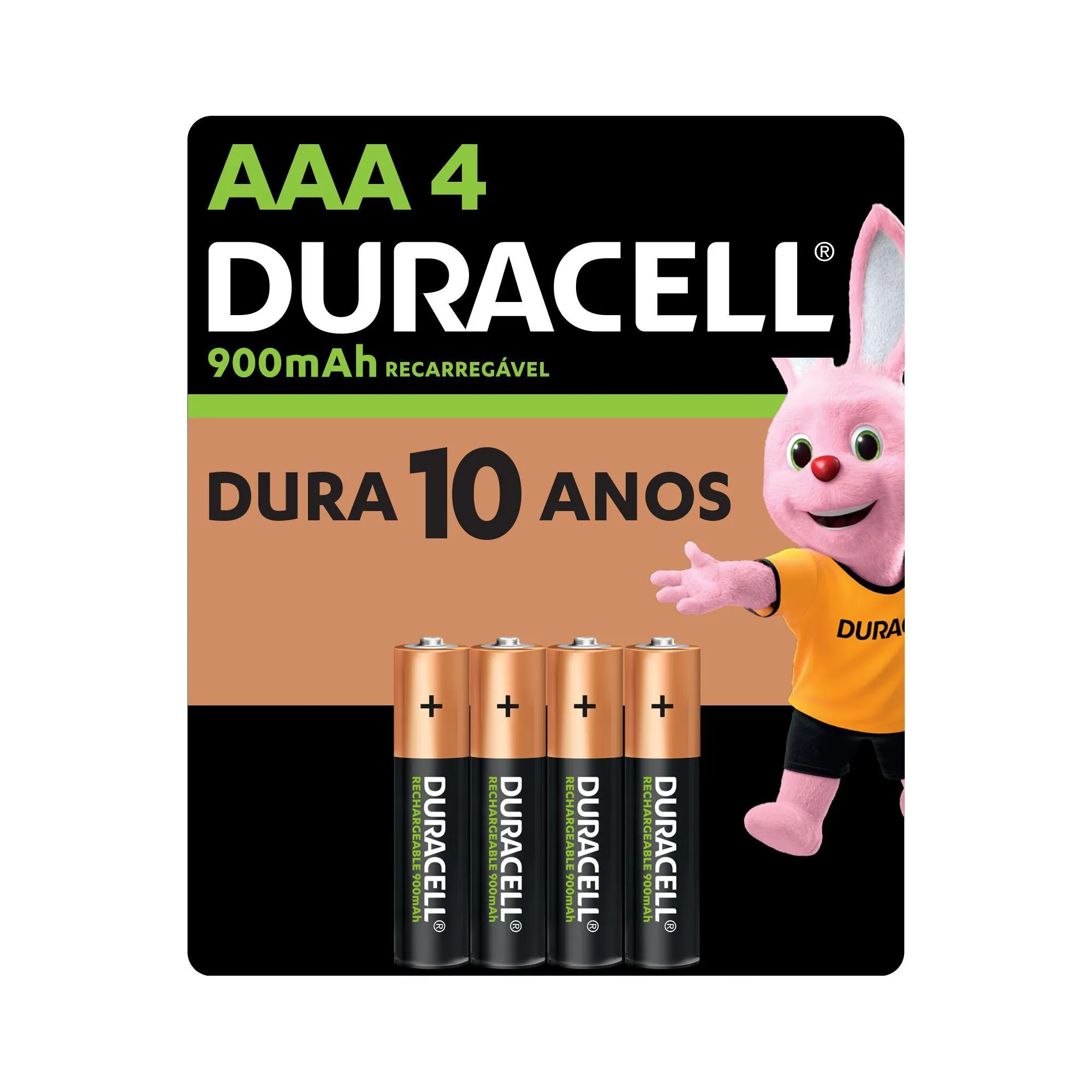 Pilha Alcalina Duracell Recarregável AAA com 4 unidades — Duracell | Farmácia Resyla