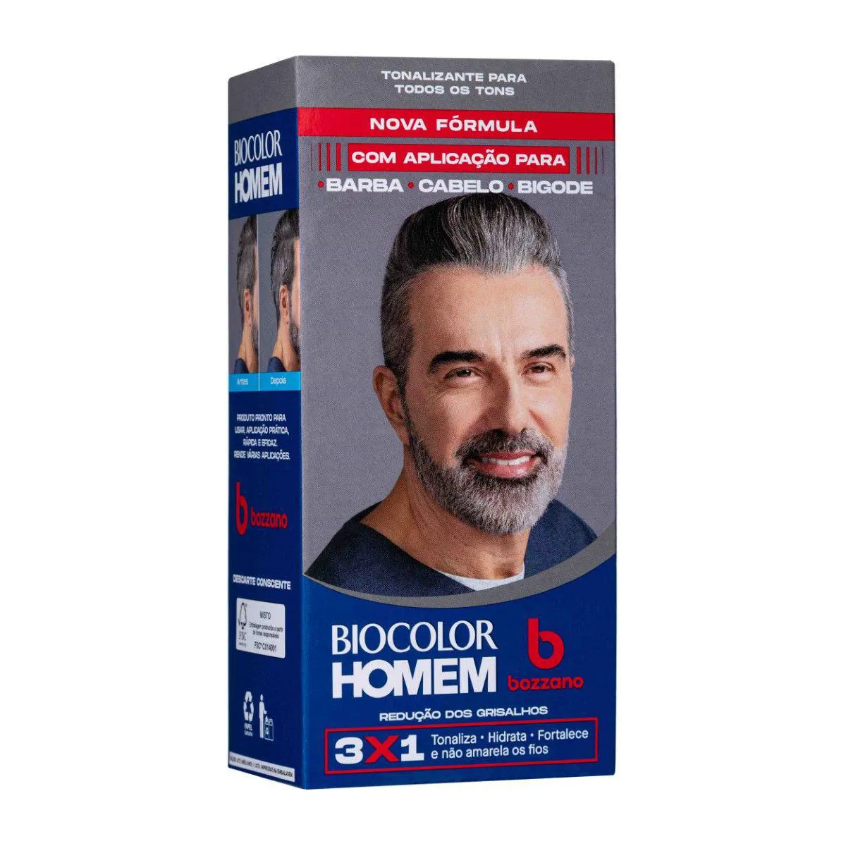 Tonalizante de Cabelo Biocolor Homem Bozzano - Redução dos Grisalhos — Biocolor | Farmácia Resyla