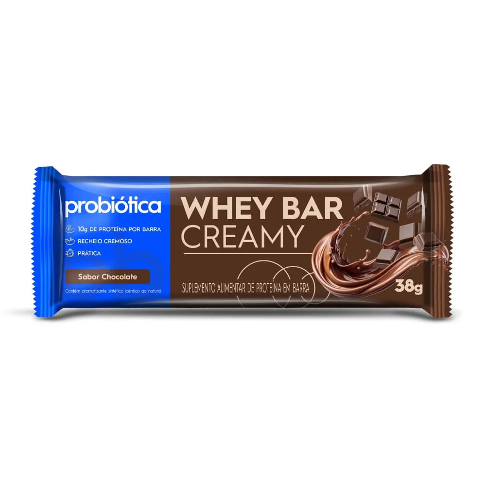 Barra Probiotica Whey Bar Creamy 38gr Chocolate — Probiotica | Farmácia Resyla