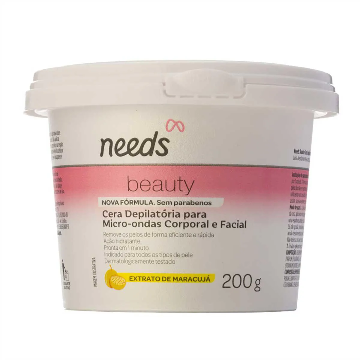 Cera Depilatória de Microondas Needs Beauty Maracujá 200g — Needs Beauty | Farmácia Resyla