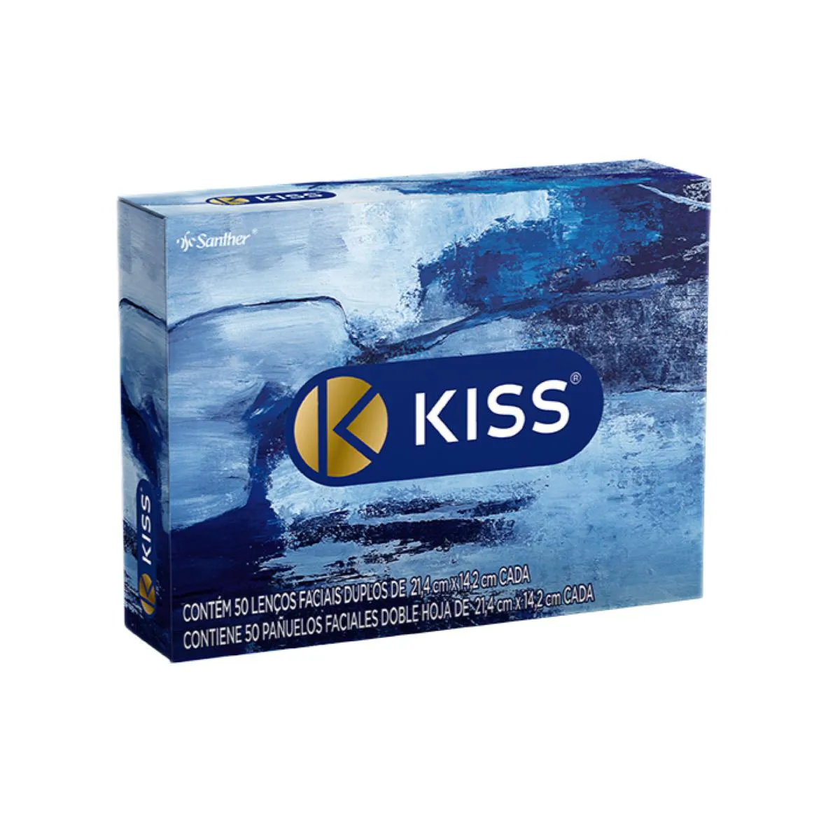 Lenço de Papel Facial Kiss Folha Dupla com 50 Unidades — Kiss | Farmácia Resyla