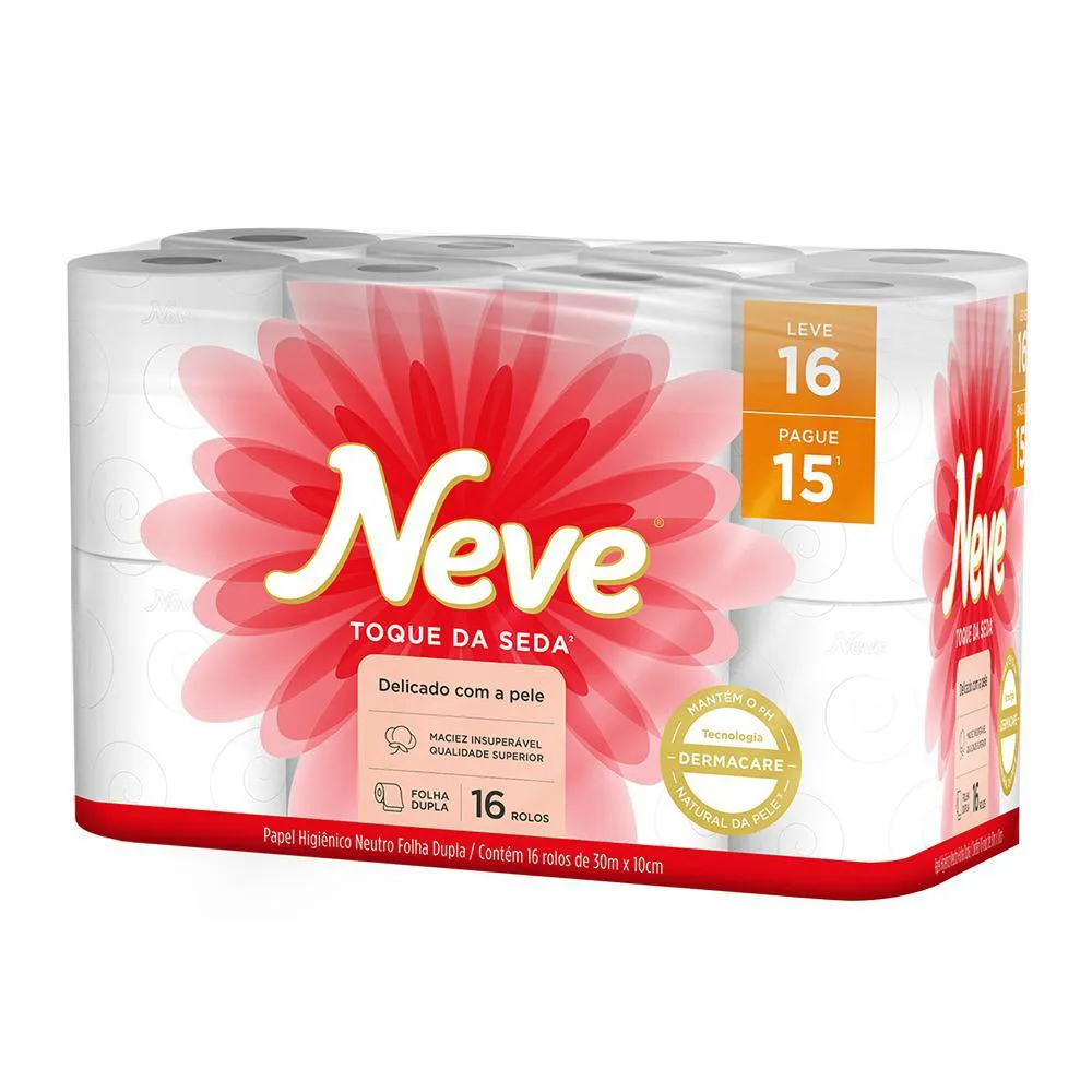 Papel Higiênico Neve Toque de Seda Folha Dupla Leve 16 Pague 15 — Seda | Farmácia Resyla