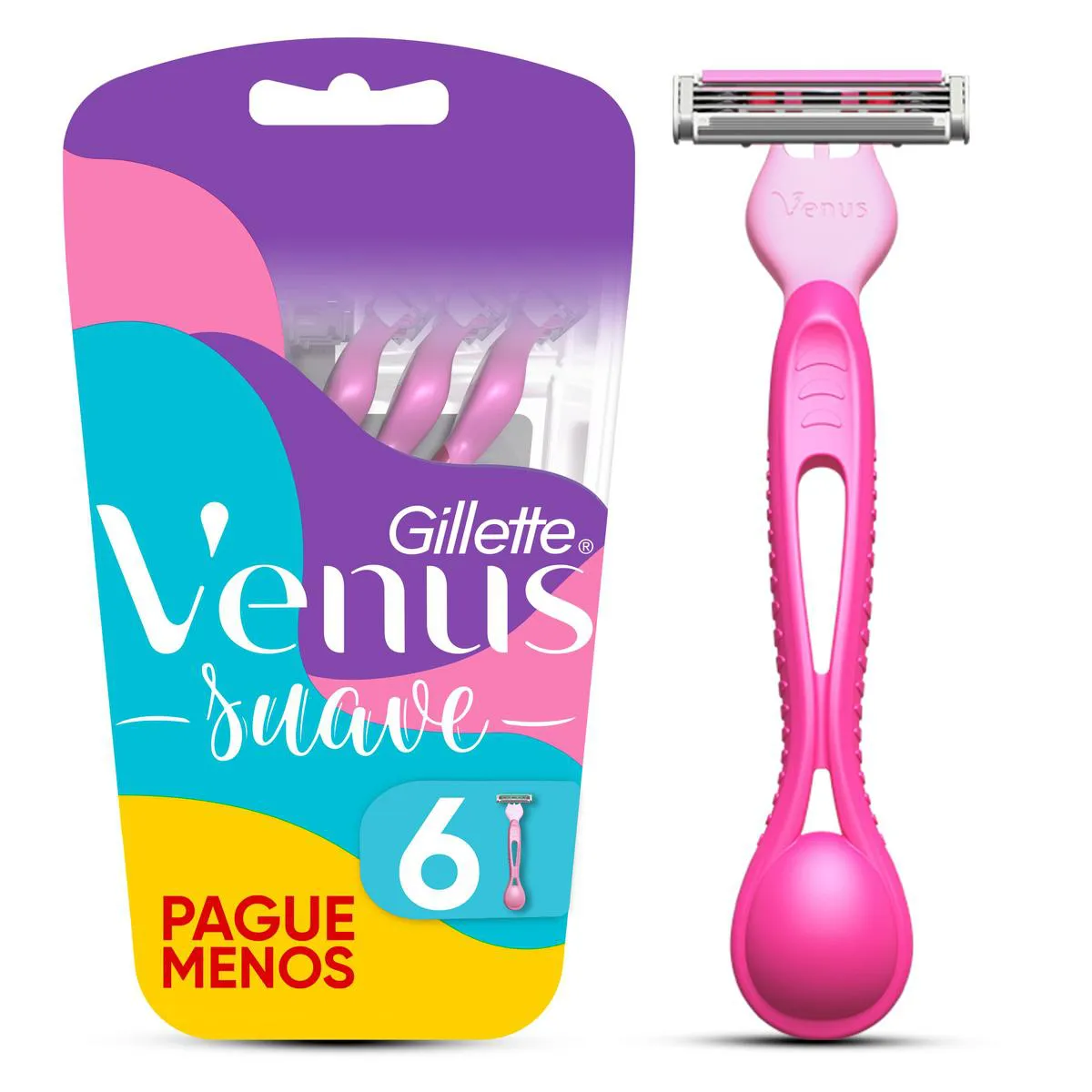 Depilador Descartável Gillette Venus Suave 6 unidades — Gillette | Farmácia Resyla