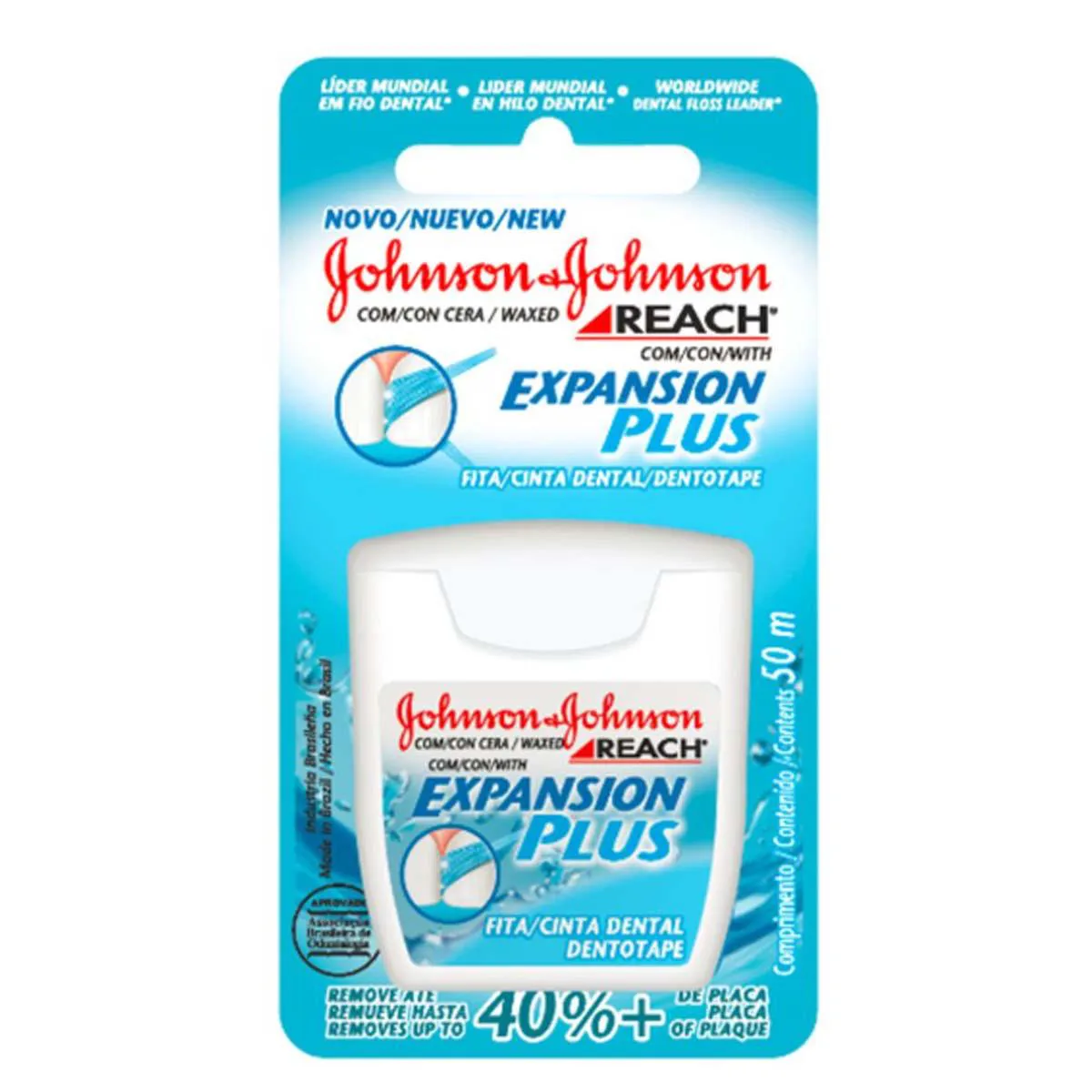 Fita Dental Johnson's Reach Expansion Plus 50 metros — Johnson | Farmácia Resyla