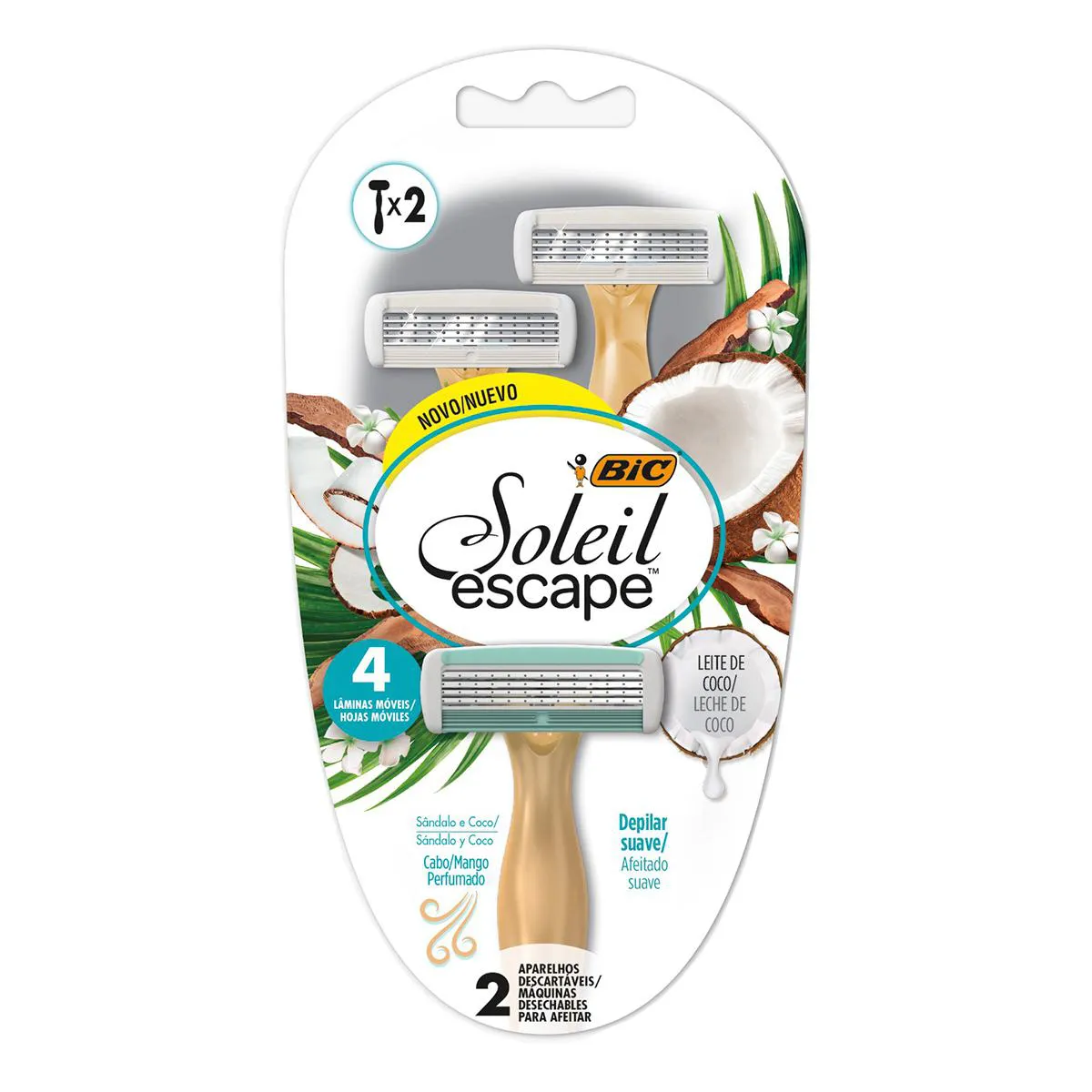 Aparelho de Depilação BIC Soleil Escape 2 unidades — Bic | Farmácia Resyla