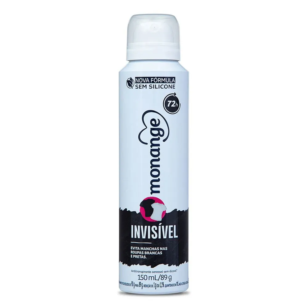 Desodorante Monange Aerossol Feminino Invisivel 90g — Monange | Farmácia Resyla