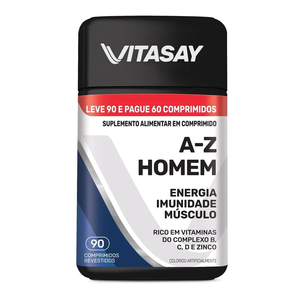 Multivitamínico Vitasay A-z Homem 90 Comprimidos — Vitasay | Farmácia Resyla
