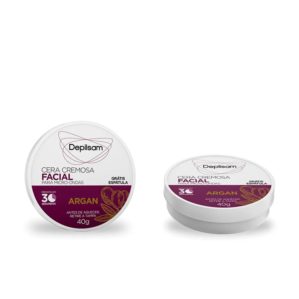 Cera Cremosa Facial Depilsam de Micro-ondas Argan 40g — Depilsam | Farmácia Resyla