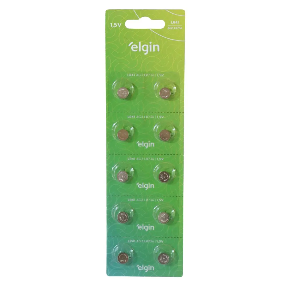 10 Baterias Pilhas Alcalina Lr41 1,5v Blister Cartela Elgin — Elgin | Farmácia Resyla