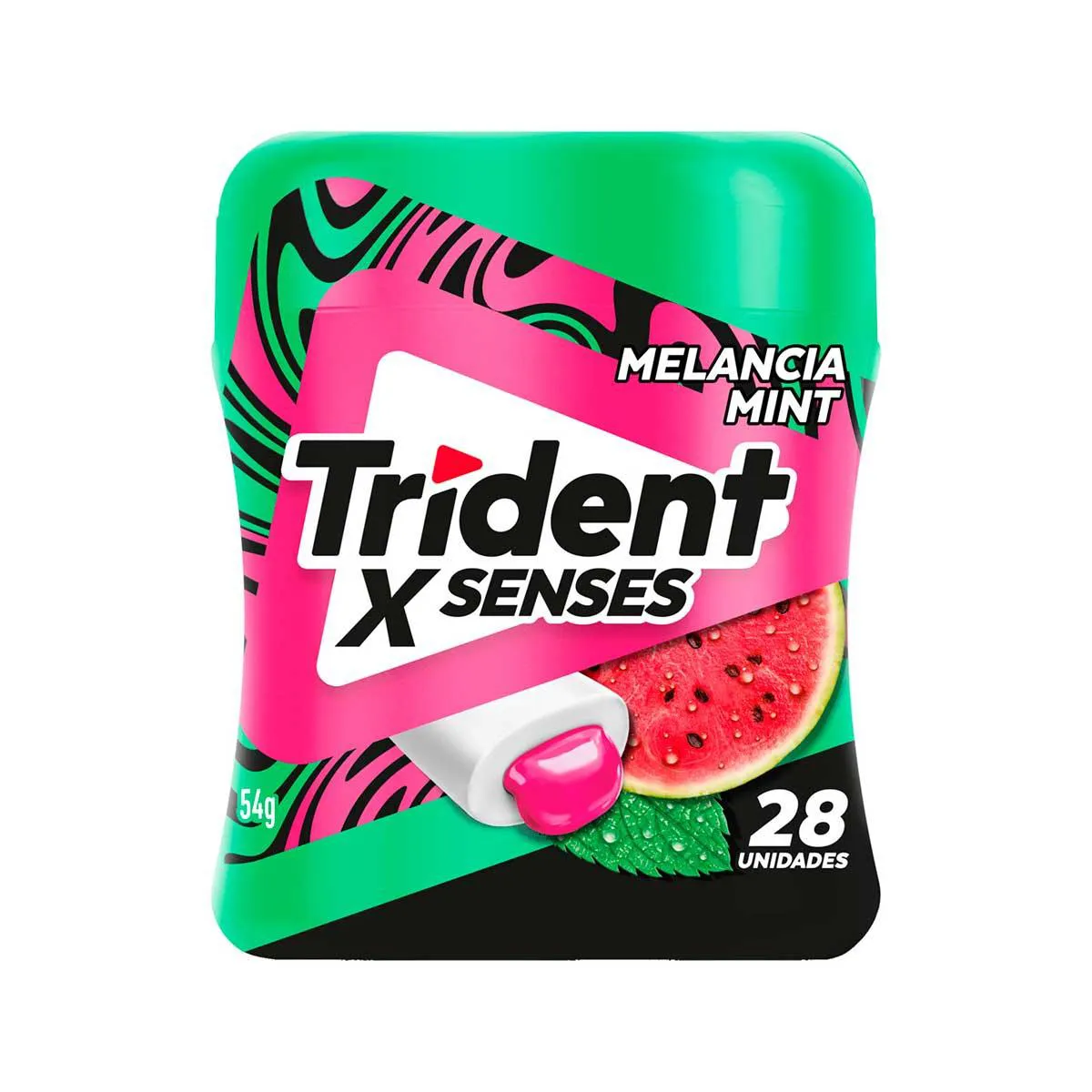 Goma de Mascar Trident X Senses Melancia Mint Sem Açúcar 54g — Trident | Farmácia Resyla