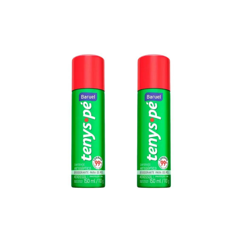 Talco Pes Tenys Pe Baruel Aerossol 150ml Canforado - Kit C / 2un — Tenys Pé | Farmácia Resyla