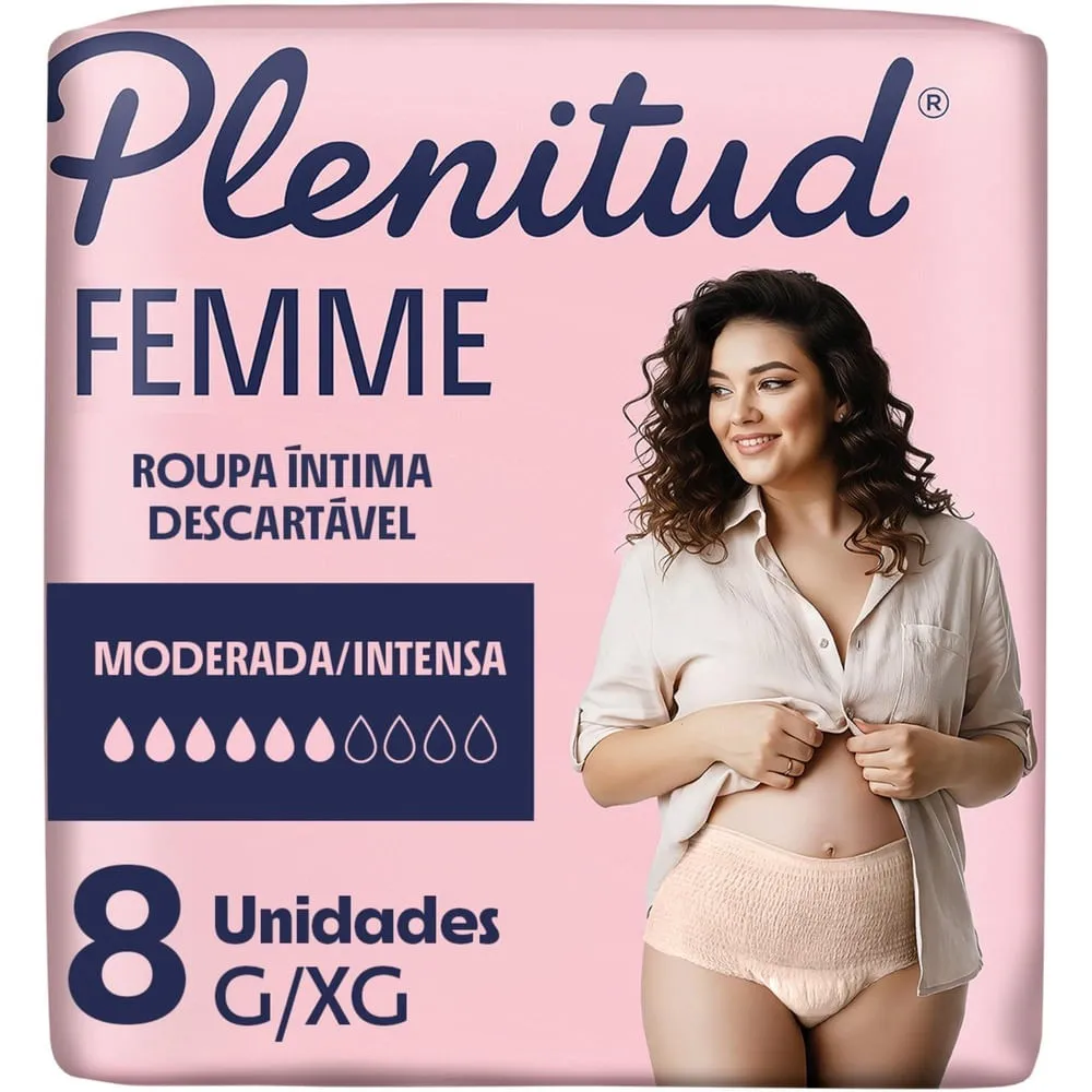 Roupa Íntima Plenitud Femme Para Incontinência G/xg 8 Unidades — Plenitud | Farmácia Resyla