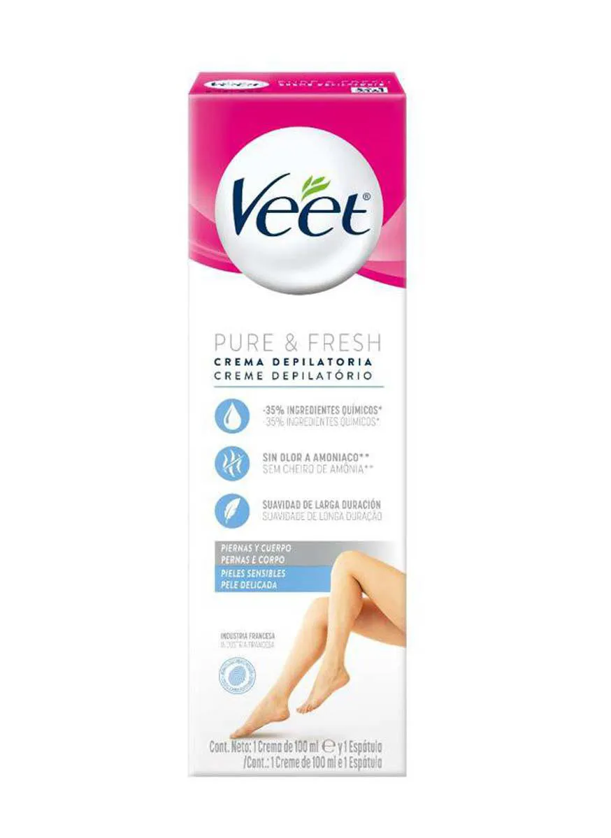 Creme Depilatório Veet Pure & Fresh Pele Sensível 100ml — Veet | Farmácia Resyla