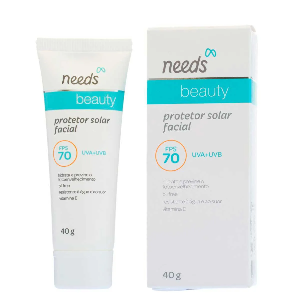 Protetor Solar Facial Needs Beauty FPS 70 40g — Needs Beauty | Farmácia Resyla