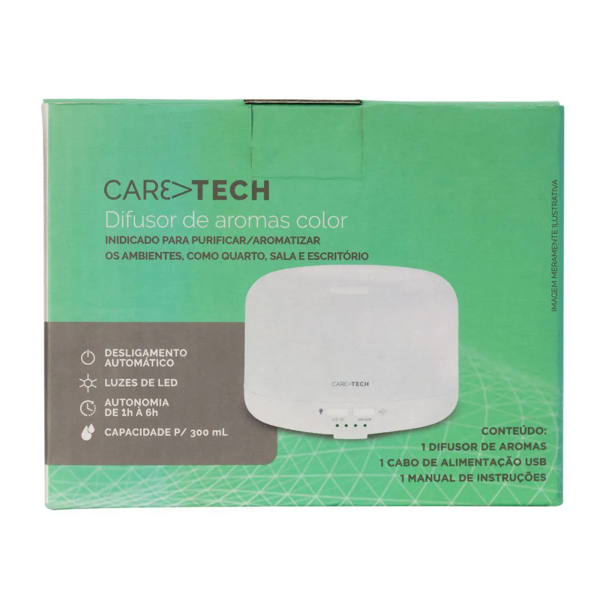 Difusor de Aromas Purificador Caretech Colors HC385 — Caretech | Farmácia Resyla