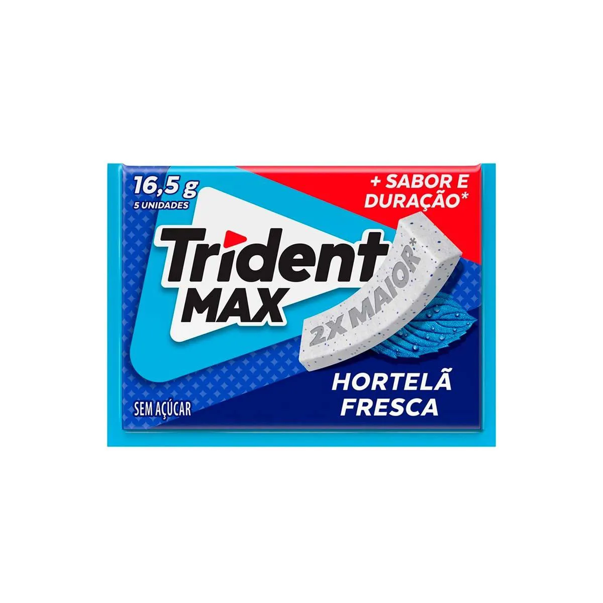 Goma de Mascar Trident Max Hortelã Fresca Sem Açúcar 16,5g — Trident | Farmácia Resyla