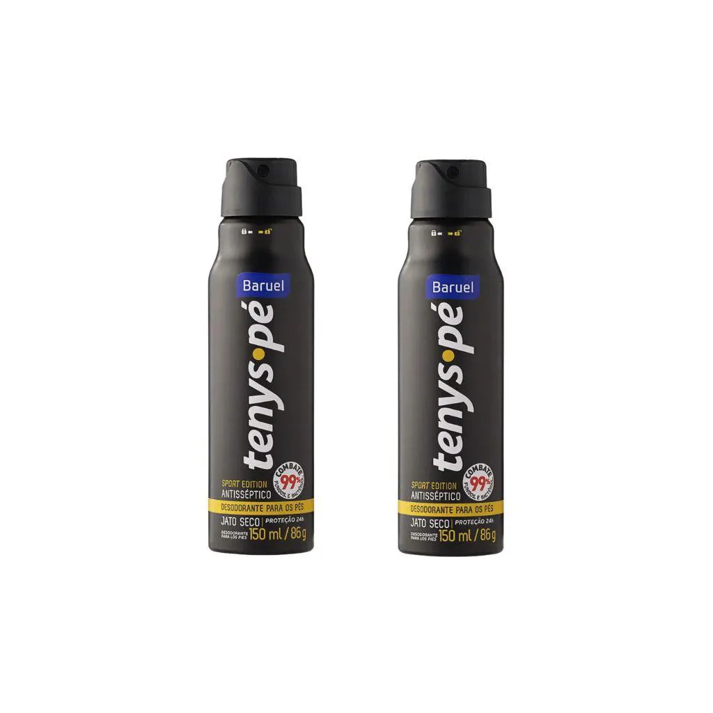Talco Pes Tenys Pe Baruel Aerossol 150ml Seco Sport - Kit 2un — Tenys Pé | Farmácia Resyla