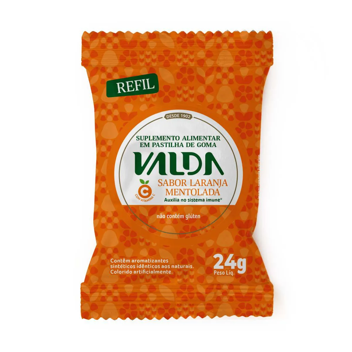 Pastilhas Valda C Balas de Gelatina Laranja Mentolada 24g — Valda | Farmácia Resyla
