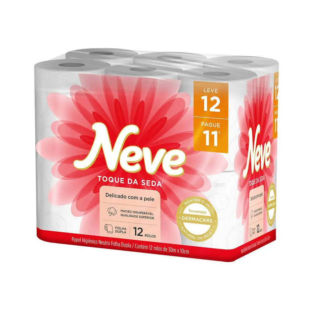 Papel Higiênico Neve Toque de Seda Folha Dupla Leve 12 Pague 11 — Seda | Farmácia Resyla