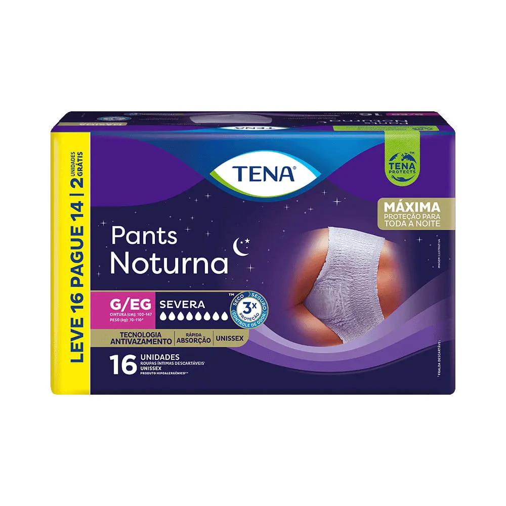 Roupa Íntima Tena Pants Noturna G/eg Leve 16 Pague 14 Unidades — Tena | Farmácia Resyla
