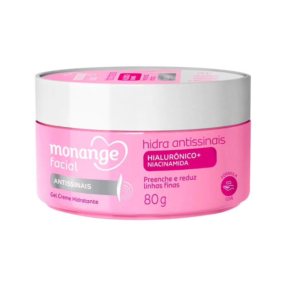 Hidratante Monange Facial 80gr Gel Creme Hidra Antissinais — Monange | Farmácia Resyla