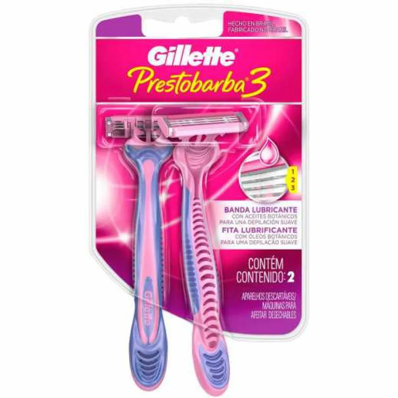 Aparelho de Depilação Gillette Prestobarba 3 Feminino - 2 unidades — Gillette | Farmácia Resyla