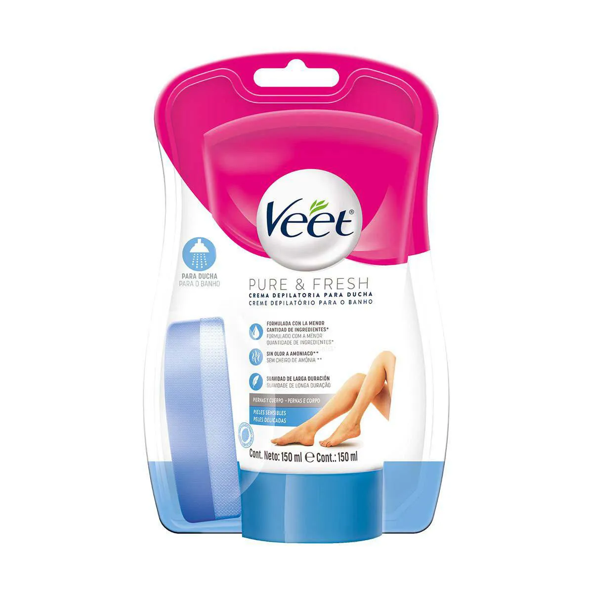 Creme Depilatório para Banho Veet Pure & Fresh 150ml — Veet | Farmácia Resyla