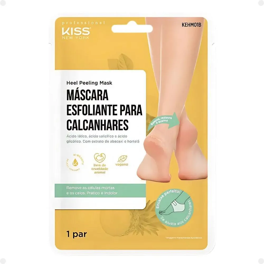 Máscara Esfoliante para Calcanhares Kiss New York Kehm01b — Kiss | Farmácia Resyla