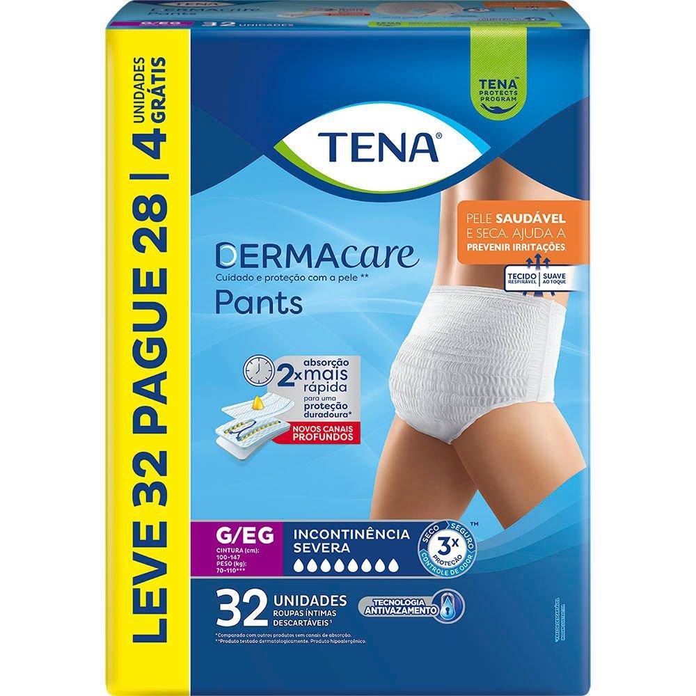 Roupa Íntima Descartável Pants Tena Dermacare G/Eg Leve 32 Pague 28 Unidades — Tena | Farmácia Resyla