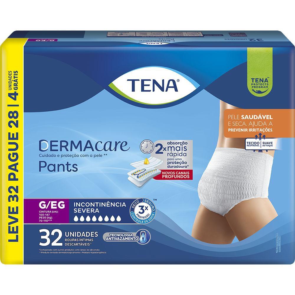 Roupa Íntima Descartável Pants Tena Dermacare G/Eg Leve 32 Pague 28 Unidades — imagem 3 | Farmácia Resyla