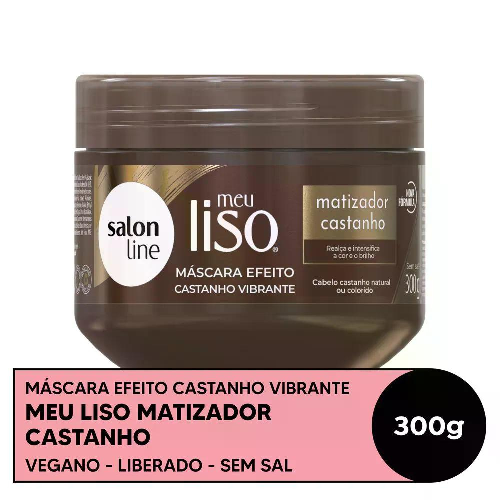 S Line - Meu Liso Matizadora Castanho - Máscara Capilar - 300g — imagem 3 | Farmácia Resyla