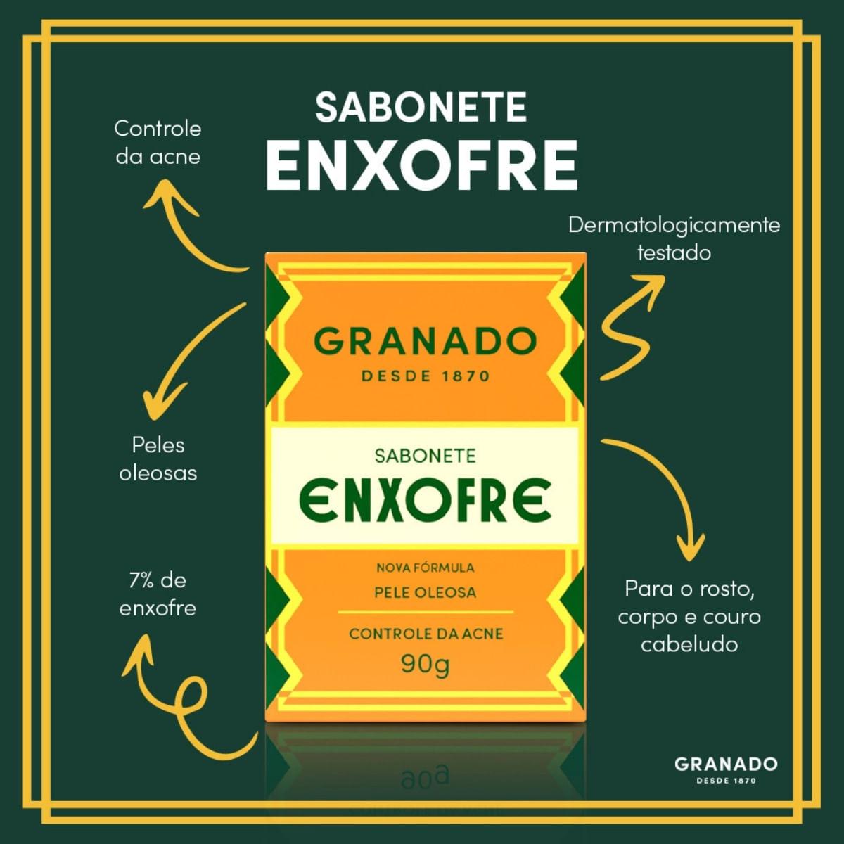 Sabonete Barra Granado Tratamentos Enxofre 90g — imagem 4 | Farmácia Resyla