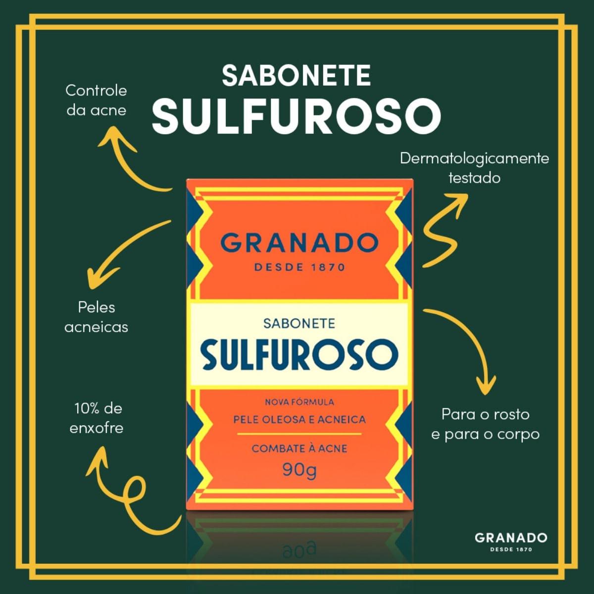 Sabonete Barra Granado Tratamentos Sulfuroso 90g — imagem 4 | Farmácia Resyla
