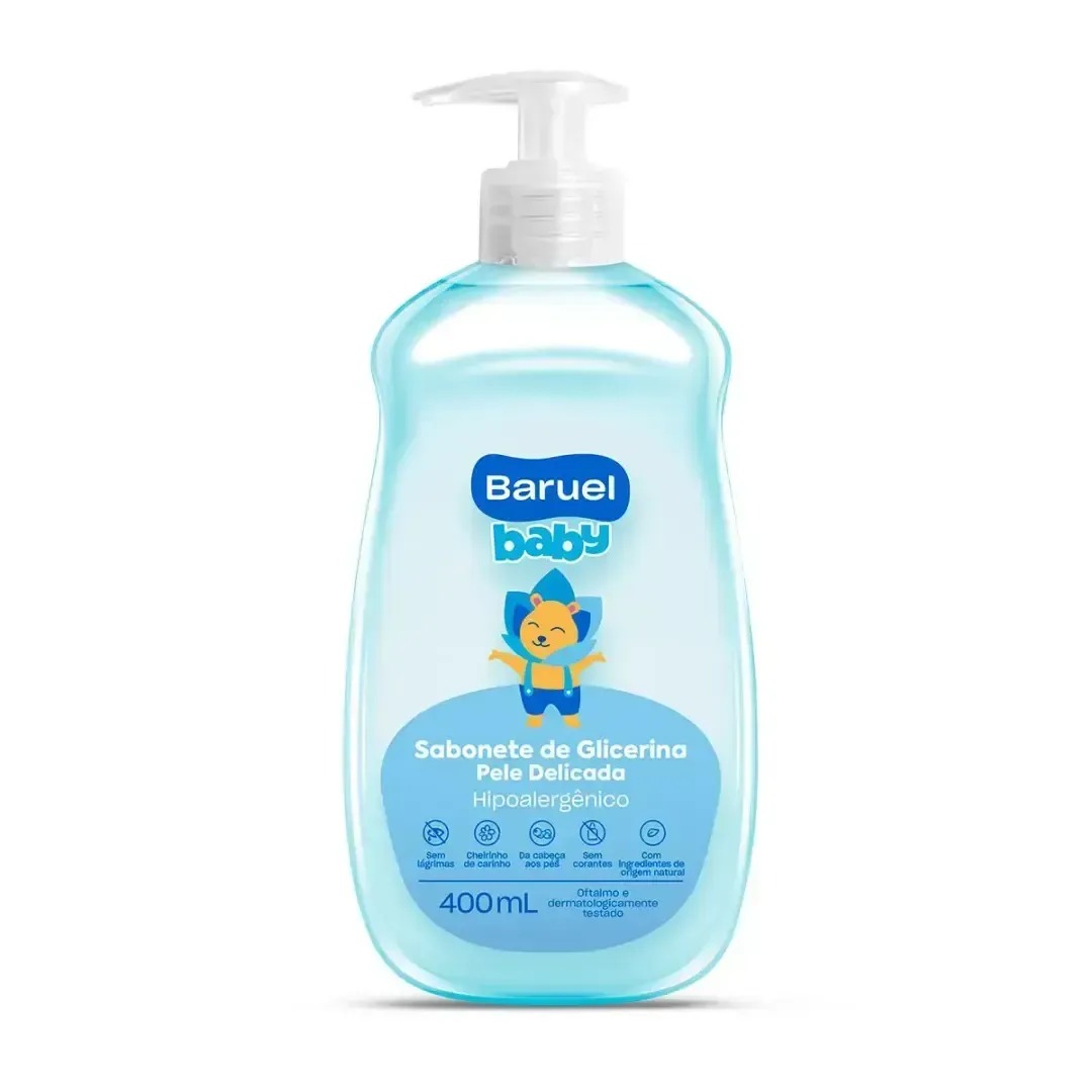 Sabonete De Glicerina Baruel Baby Pele Delicada 400ml — Baruel Baby | Farmácia Resyla