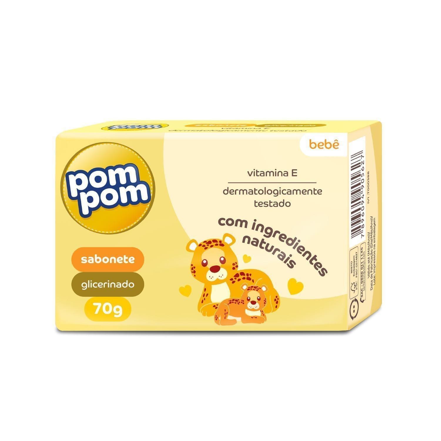 Sabonete de Glicerina Infantil Pom Pom 70g — imagem 2 | Farmácia Resyla
