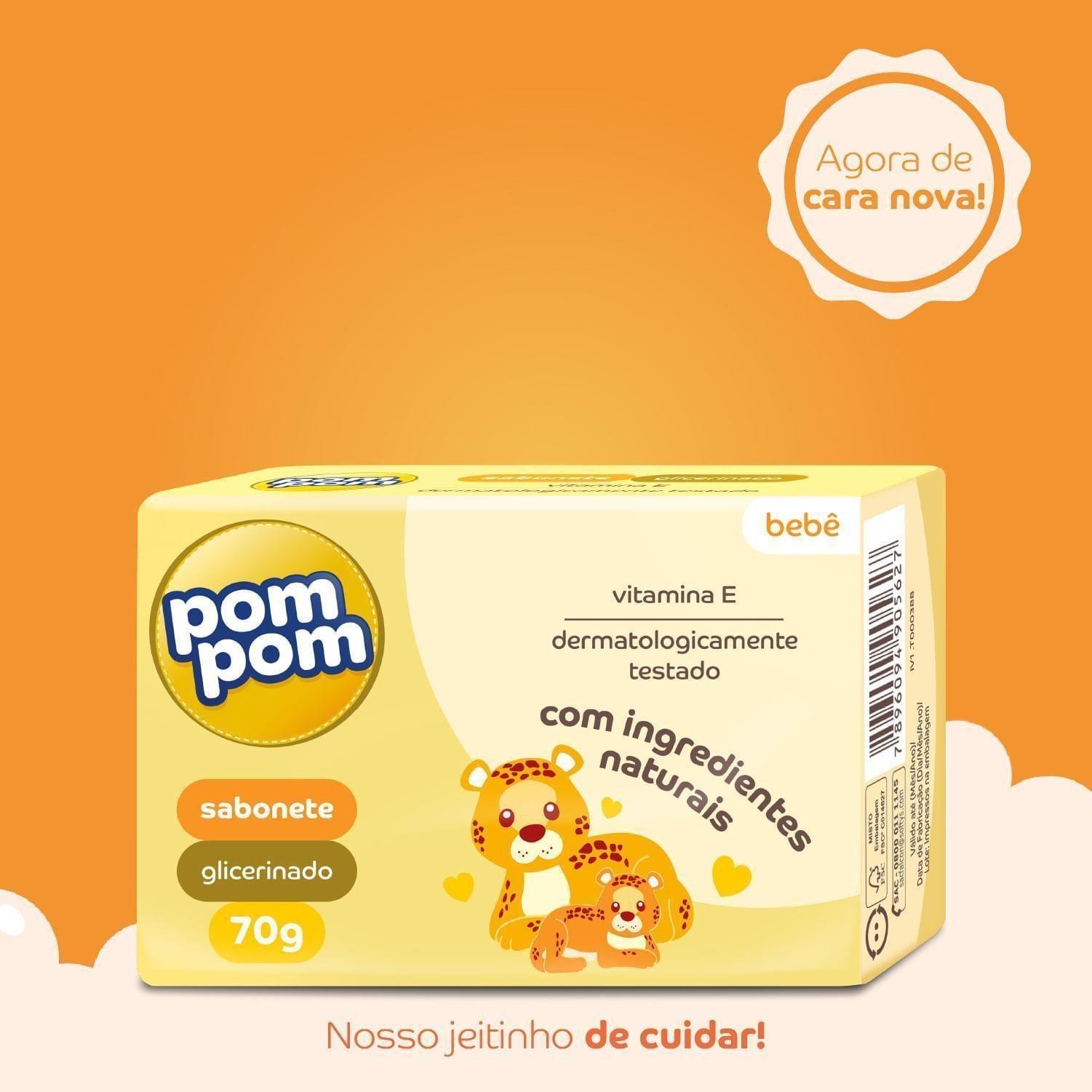 Sabonete de Glicerina Infantil Pom Pom 70g — imagem 3 | Farmácia Resyla