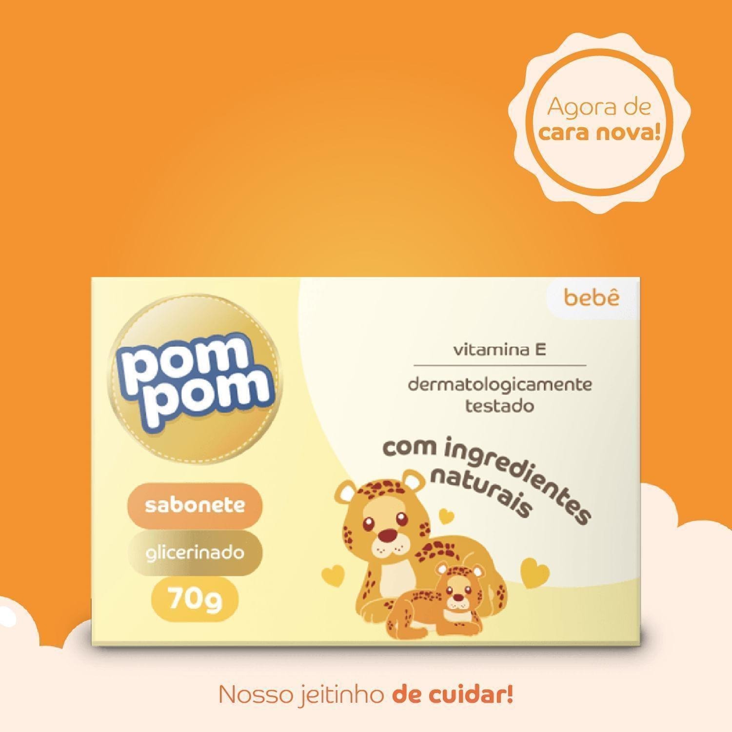 Sabonete de Glicerina Infantil Pom Pom 70g — imagem 4 | Farmácia Resyla