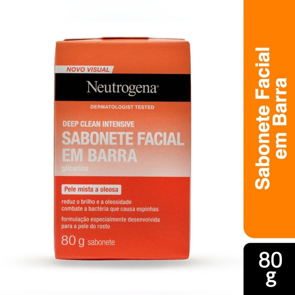 Sabonete em Barra Facial NeutrogenaDeep Clean 80g — Neutrogena | Farmácia Resyla