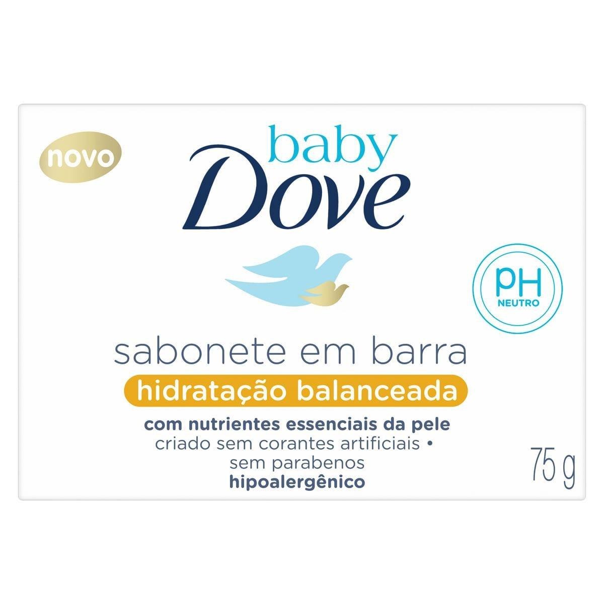 Sabonete em Barra Infantil Baby Dove Hidratação Balanceada 75g — Dove | Farmácia Resyla